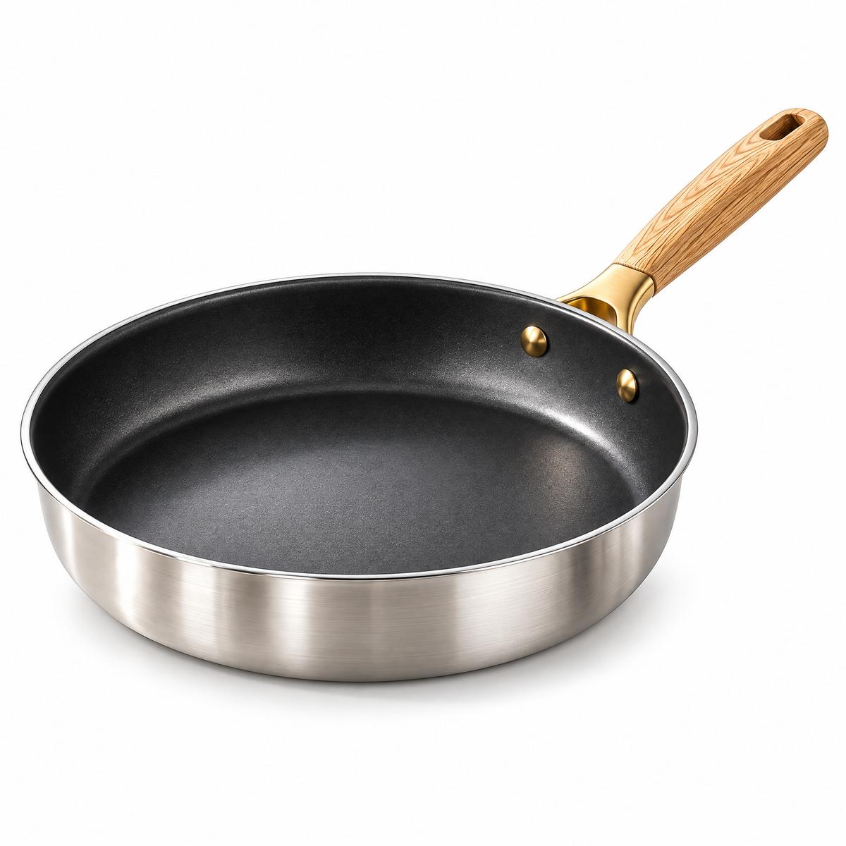 Haertya™ Stainless Steel Sauté Pan with Wood Handle — branded product view