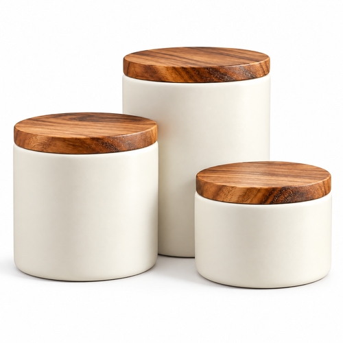 Haertya™ Ceramic Pantry Canister Set — branded product view