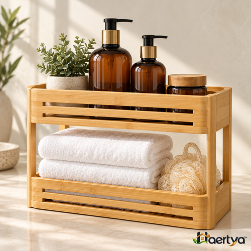 Haertya™ Bamboo Shower Caddy Organizer — additional product view