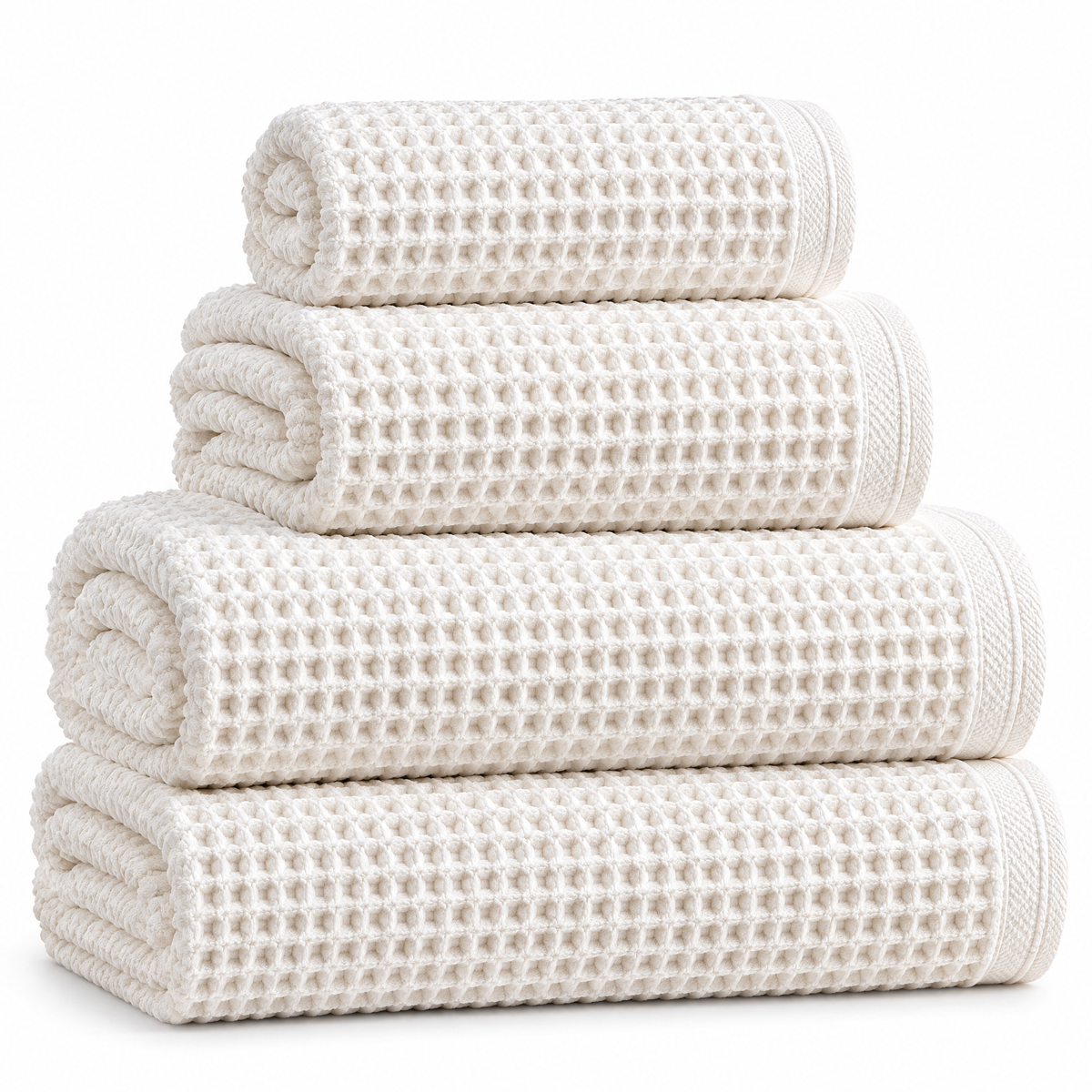 Haertya™ Waffle Weave Bath Towel Set — branded product view