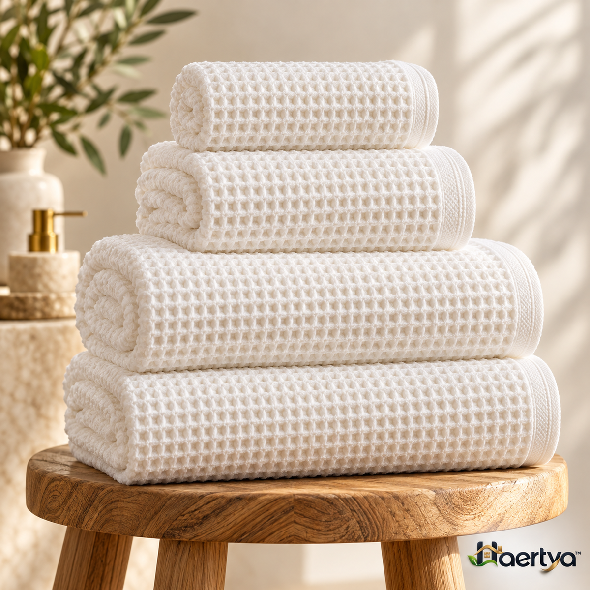 Haertya™ Waffle Weave Bath Towel Set — additional product view