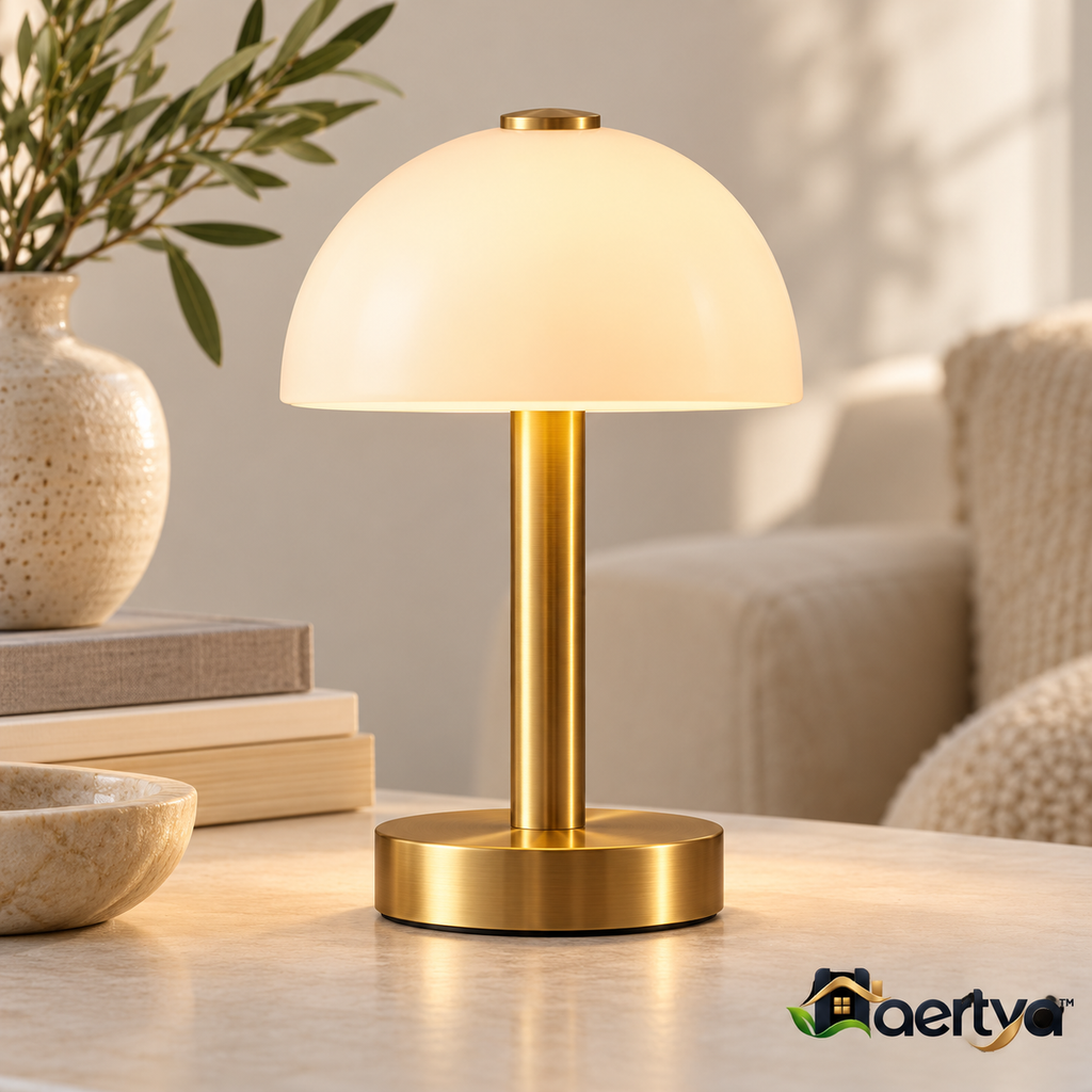 Haertya™ Rechargeable Brass Table Lamp — additional product view
